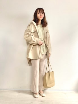 「しまむら（シマムラ）のアイテム（ジャケット/アウター）」を使った、てらさん（レディース・161cm）の冬コーディネート