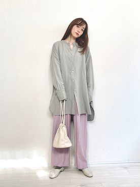 「JELLY BEANS（ジェリービーンズ）の【WEB限定】【Made in Japan】甲深バレエシューズ(134-1429)JELLY BEANS(ジェリービーンズ)（バレエシューズ）」を使った、てらさん（レディース・161cm）の春コーディネート