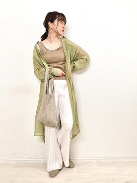 「ホリデー」｜「アイテム（ワンピース/ドレス）」を使った、てらさん（レディース・161cm）の春コーディネート