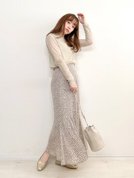 「SENSE OF PLACE by URBAN RESEARCH（センスオブプレイスバイアーバンリサーチ）のスクエアトウセンターシームフラットシューズ（パンプス）」を使った、てらさん（レディース・161cm）の春コーディネート