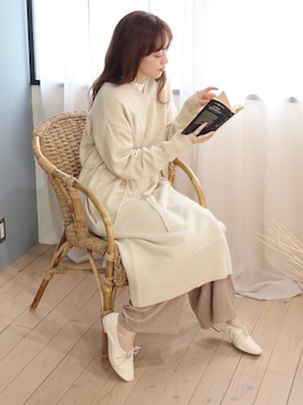 「しまむら（シマムラ）のアイテム（ワンピース）」を使った、てらさん（レディース・161cm）の秋コーディネート