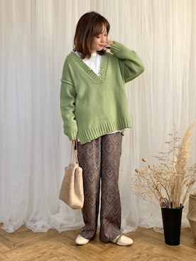 「リエディ」｜「アイテム（その他トップス）」を使った、てらさん（レディース・161cm）の冬コーディネート