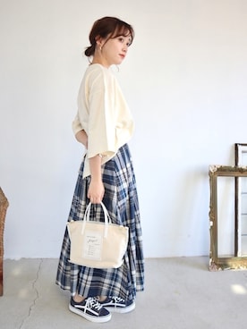 「しまむら（シマムラ）のアイテム（アクセサリー）」を使った、てらさん（レディース・161cm）の春コーディネート