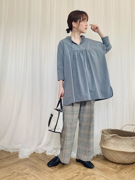 「JEANASIS（ジーナシス）のアイテム（スリッポン）」を使った、てらさん（レディース・161cm）の春コーディネート