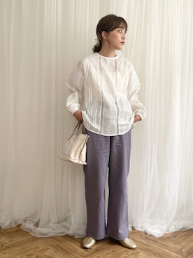 「Three Four Time（ｽﾘｰﾌｫｰﾀｲﾑ）のアイテム」を使った、てらさん（レディース・161cm）の夏コーディネート