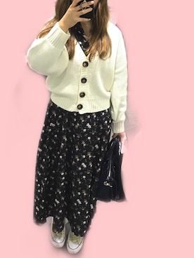 「AVAN LILY（アヴァンリリィ）のアイテム（ワンピース/ドレス）」を使った、miyucoさん（レディース・158cm）の春コーディネート