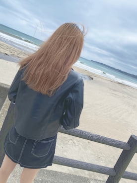 「WEGO（ウィゴー）のアイテム（その他アウター）」を使った、あゆぽて✴︎さん（レディース・163cm）の春コーディネート
