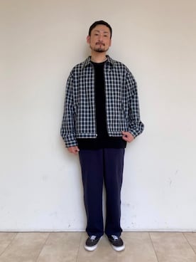 「ベーシック/トラッド」｜「アイテム（スウェットパンツ）」を使った、木村　祐太さん（メンズ・180cm）の冬コーディネート