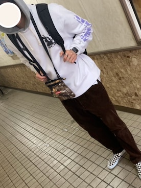 「FR2（エフアールツー）のアイテム（スウェット）」を使った、kaiさん（メンズ・179cm）の春コーディネート
