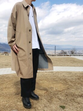 「鼻油」｜「アイテム（ジャケット/アウター）」を使った、くにさん（メンズ・175cm）の春コーディネート