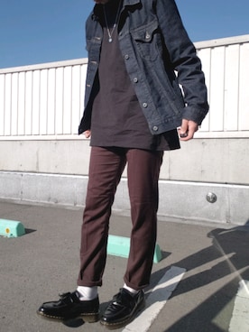 「鼻油」｜「アイテム（ジャケット/アウター）」を使った、くにさん（メンズ・175cm）の春コーディネート