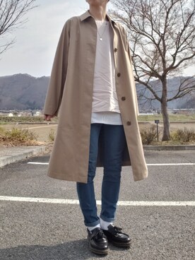「鼻油」｜「アイテム（ジャケット/アウター）」を使った、くにさん（メンズ・175cm）の春コーディネート