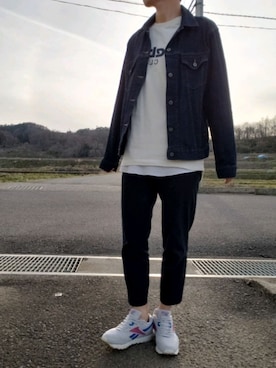 「鼻油」｜「アイテム（ジャケット/アウター）」を使った、くにさん（メンズ・175cm）の春コーディネート