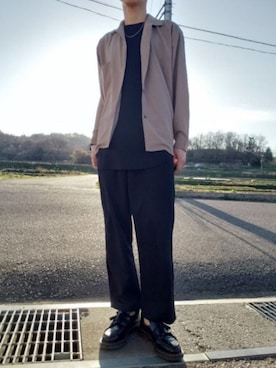 「平成最後のWEARISTAセンバツ」｜「アイテム（スラックス）」を使った、くにさん（メンズ・175cm）の春コーディネート