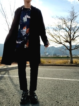 「鼻油」｜くにさん（メンズ・175cm）の冬コーディネート