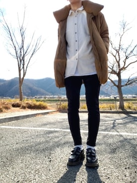 「鼻油」｜くにさん（メンズ・175cm）の冬コーディネート