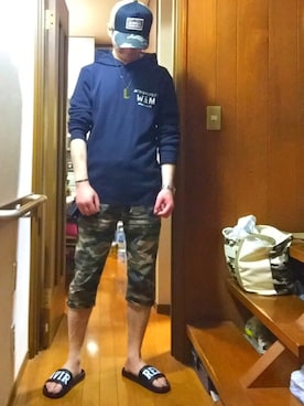 「AVIREX（アヴィレックス）のアイテム（腕時計）」を使った、Toshiさん（メンズ・176cm）の夏コーディネート