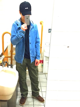 「AVIREX（アヴィレックス）のアイテム（レインシューズ）」を使った、Toshiさん（メンズ・176cm）の秋コーディネート