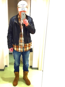 「TYPE BLUE（タイプブルー）のアイテム」を使った、Toshiさん（メンズ・176cm）の秋コーディネート