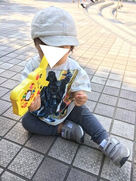 「GROOVY COLORS（グルービーカラーズ）のアイテム（Tシャツ/カットソー、ホワイト系）」を使った、hanaさん（レディース・157cm）の夏コーディネート