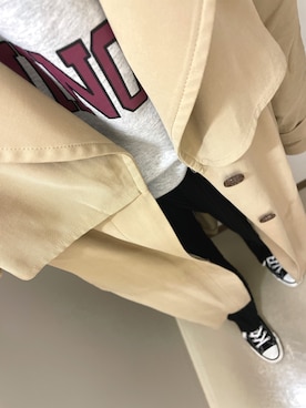 「A part by（アパートバイ）のアイテム（トレンチコート）」を使った、apumi.oさん（レディース・161cm）の春コーディネート
