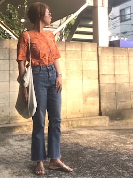 「アイテム（ブラジャー）」を使った、まんじゅんさん（レディース・163cm）の夏コーディネート