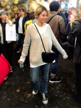 「お祭り」｜「アイテム（アクセサリー）」を使った、まんじゅんさん（レディース・163cm）の秋コーディネート