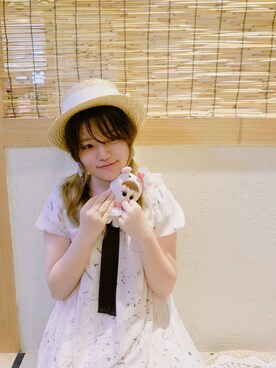 「lolitafashion」｜「アイテム（帽子）」を使った、大和綿子_さん（レディース・168cm）の夏コーディネート