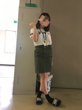 「学校」｜「アイテム（財布/小物）」を使った、ymkさん（レディース・163cm）の春コーディネート