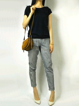 「GIANNI CHIARINI（ジャンニ キアリーニ）のアイテム」を使った、Holyさん（レディース・170cm）の夏コーディネート