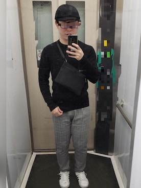 「MBMN（エムビーエムエヌ）のアイテム」を使った、柚紗雪さん（メンズ・165cm）の冬コーディネート