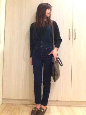 「JELLY BEANS」｜「アイテム（オールインワン・サロペット）」を使った、MelodyChenさん（レディース・158cm）の春コーディネート