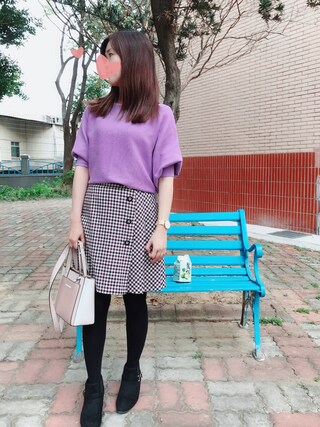 MelodyChen is wearing Rirandture "ビット付スカート見えキュロット"