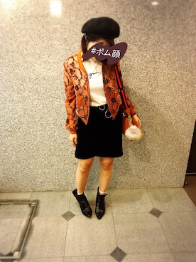 「LILY BROWN（リリーブラウン）のアイテム（ブルゾン）」を使った、nanaさん（レディース・160cm）の秋コーディネート