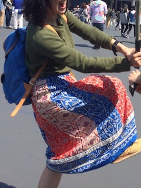 「THREAD-LINE（スレッドライン）のアイテム」を使った、えだまめさん（レディース・154cm）の春コーディネート