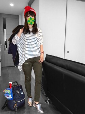 「シルバーシューズ」｜「アイテム（ニットキャップ/ビーニー）」を使った、ꉂ☻ᵎあゆねぇ◡̈⃝✩‧₊ さん（レディース・162cm）の春コーディネート