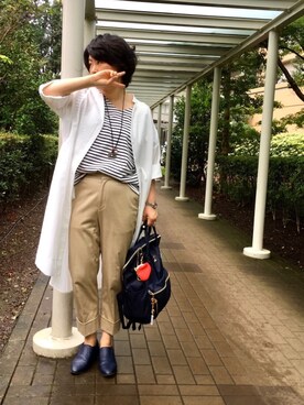「オーバーシャツ」｜「アイテム（財布/小物）」を使った、ꉂ☻ᵎあゆねぇ◡̈⃝✩‧₊ さん（レディース・162cm）の秋コーディネート