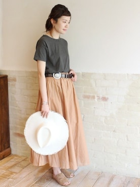 「FRAMeWORK（フレームワーク）のアイテム（スカート）」を使った、FRAMeWORK  kanaeさん（レディース・162cm）の春コーディネート
