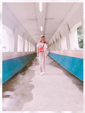 「ADLIB（アドリブ）のアイテム（バッグ）」を使った、yellowsea さん（レディース・154cm）の夏コーディネート
