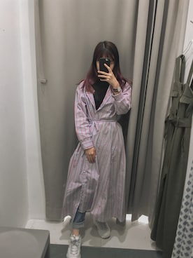 「アイテム（シャツワンピース）」を使った、yellowsea さん（レディース・154cm・10代）の夏コーディネート