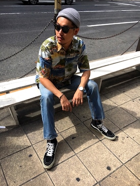 「ダニエルウェリントン」｜「アイテム（ニットキャップ/ビーニー）」を使った、guccyさん（メンズ・175cm）の秋コーディネート