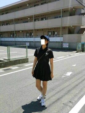 ワンピース ドレスを使った ボーイッシュ の人気ファッションコーディネート 地域 韓国 Wear