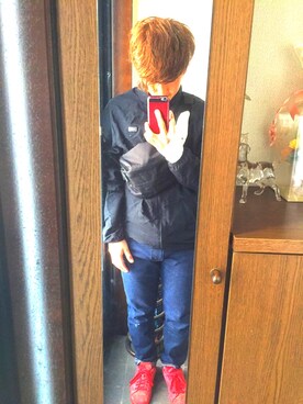「HUF」｜「アイテム（ナイロンジャケット）」を使った、JINさんさん（メンズ・169cm）の春コーディネート