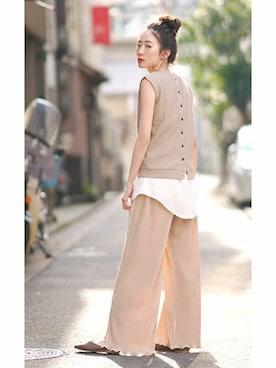 「ワッフル」｜イーザッカマニアストアーズさん（レディース・161cm）の夏コーディネート