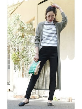 「ロングカーディガン」｜イーザッカマニアストアーズさん（レディース・161cm）の夏コーディネート