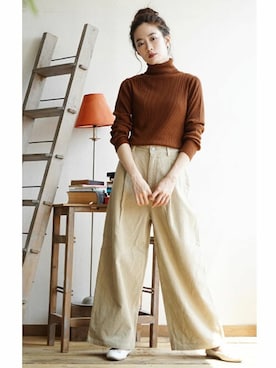 「zootie（ズーティー）のアイテム」を使った、イーザッカマニアストアーズさん（レディース・161cm）の秋コーディネート