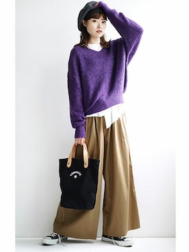 「zootie（ズーティー）のアイテム」を使った、イーザッカマニアストアーズさん（レディース・158cm）の秋コーディネート