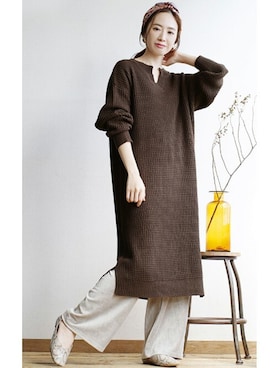 「ワッフル」｜イーザッカマニアストアーズさん（レディース・161cm）の秋コーディネート