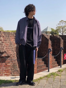 「tk.TAKEO KIKUCHI（ティーケータケオキクチ）のアイテム（その他シューズ）」を使った、yasuさん（メンズ・168cm）の春コーディネート