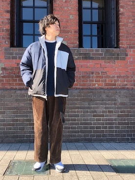 「tk.TAKEO KIKUCHI」｜「アイテム（ダウンジャケット/コート）」を使った、yasuさん（メンズ・168cm）の秋コーディネート